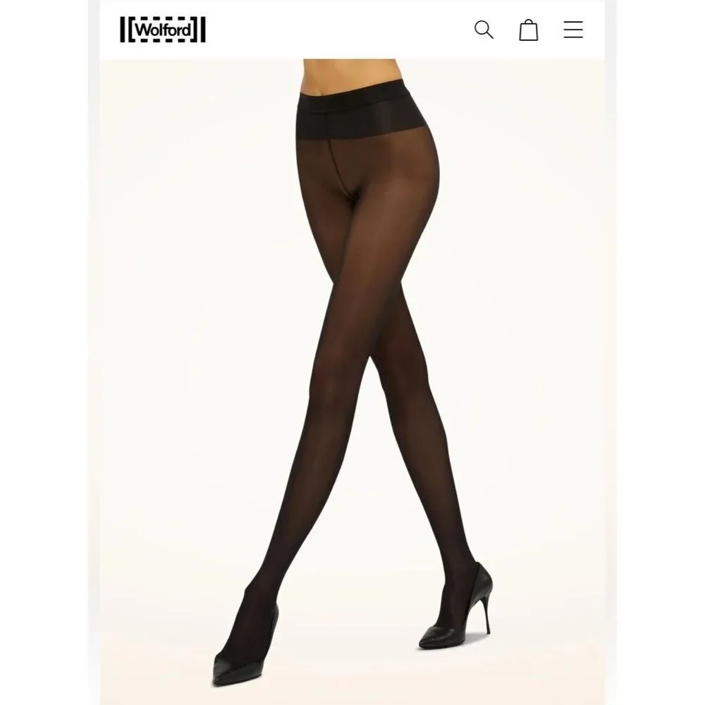 NWT Wolford Neon 40 Black Tights Size XS